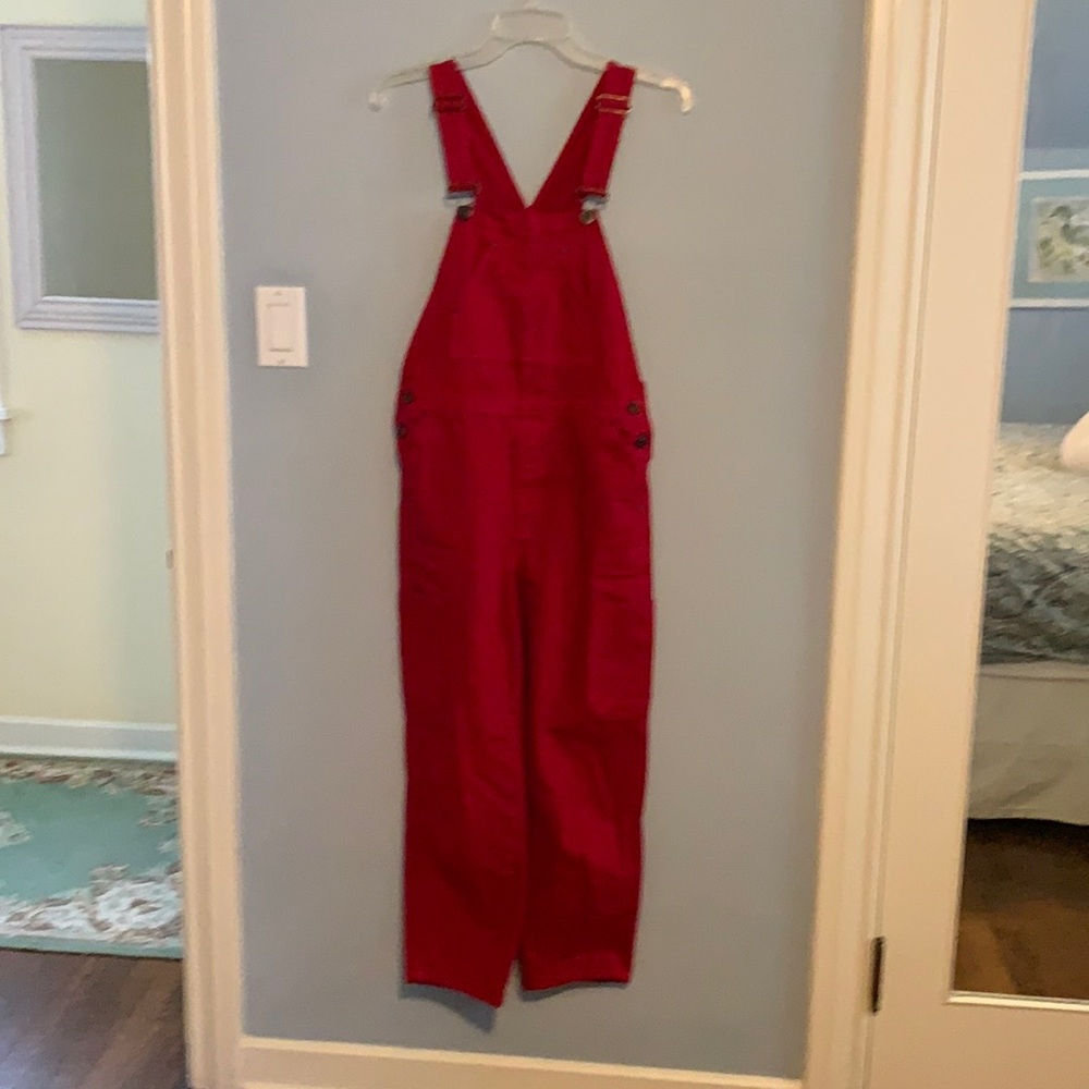 BDG red overalls
